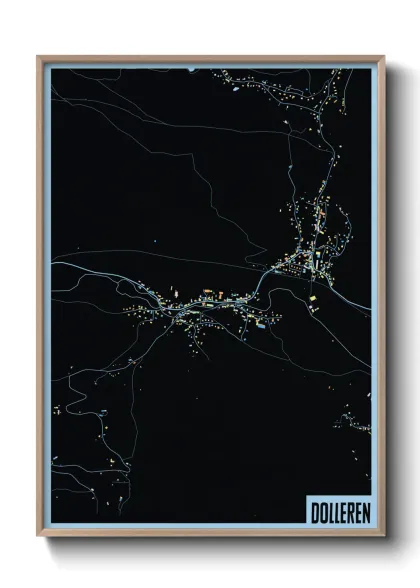 Une affiche de carte sur Dolleren