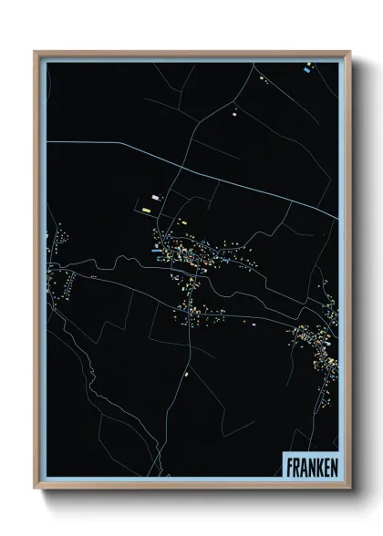 Une affiche de carte sur Franken