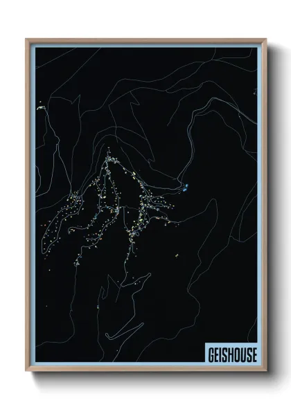 Une affiche de carte sur Geishouse