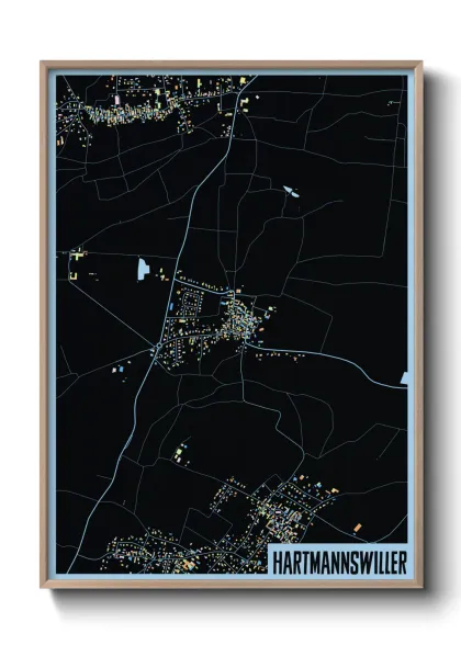 Une affiche de carte sur Hartmannswiller