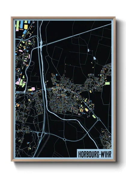 Une affiche de carte sur Horbourg-Wihr