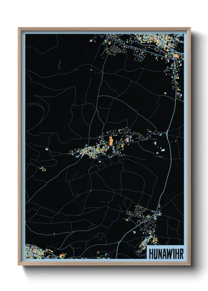 Une affiche de carte sur Hunawihr