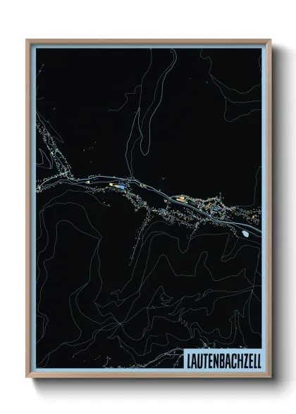 Une affiche de carte sur Lautenbachzell