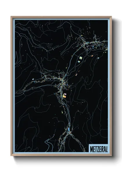 Une affiche de carte sur Metzeral