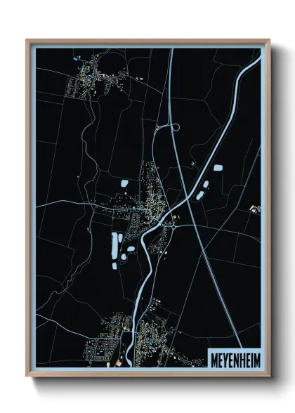 Une affiche de carte sur Meyenheim