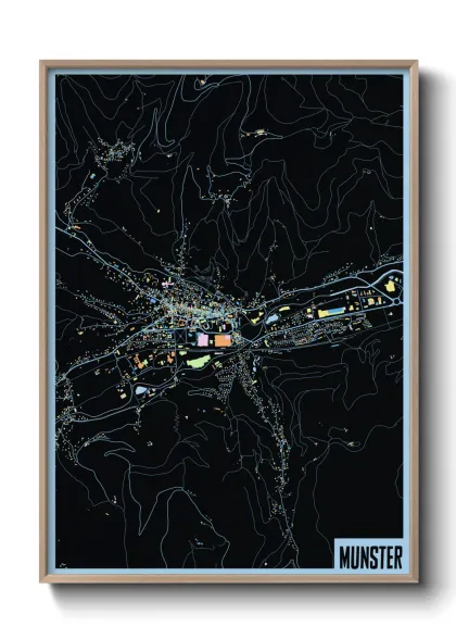 Une affiche de carte sur Munster