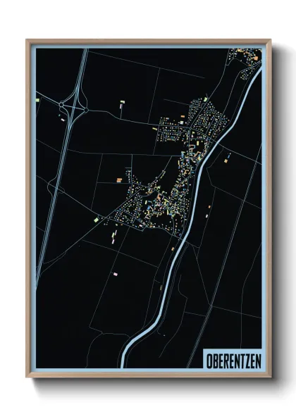 Une affiche de carte sur Oberentzen