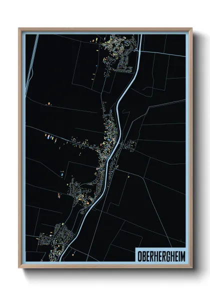 Une affiche de carte sur Oberhergheim