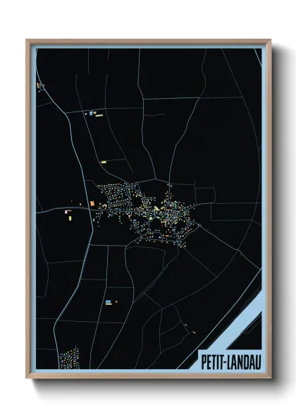 Une affiche de carte sur Petit-Landau