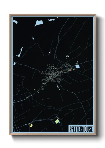 Une affiche de carte sur Pfetterhouse