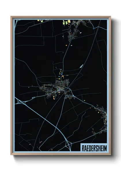 Une affiche de carte sur Raedersheim