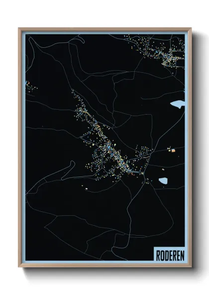 Une affiche de carte sur Roderen