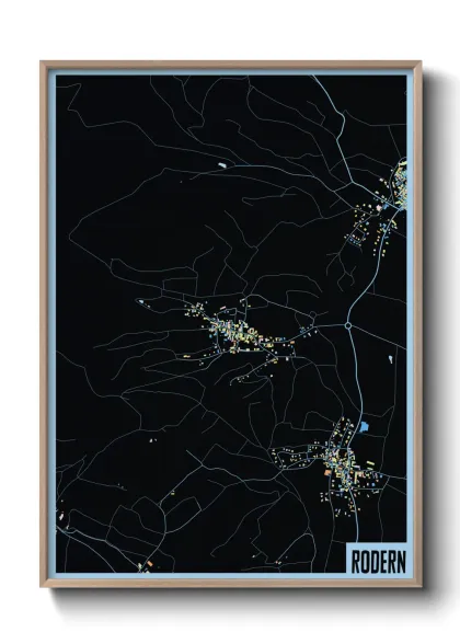 Une affiche de carte sur Rodern