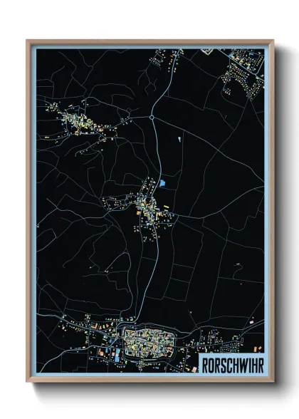 Une affiche de carte sur Rorschwihr