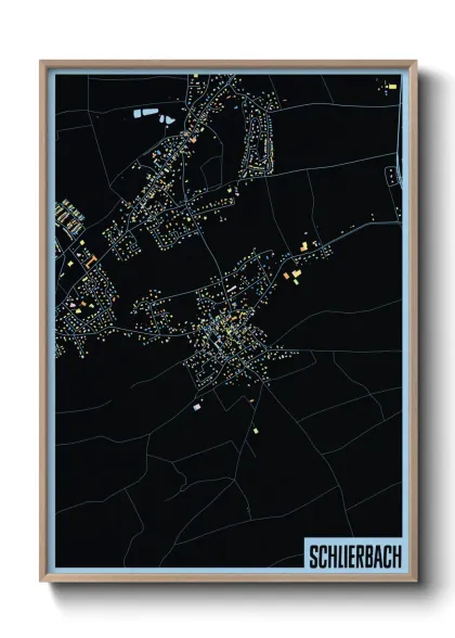 Une affiche de carte sur Schlierbach