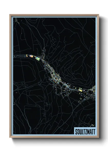 Une affiche de carte sur Soultzmatt