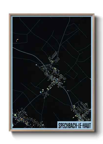 Une affiche de carte sur Spechbach-le-Haut