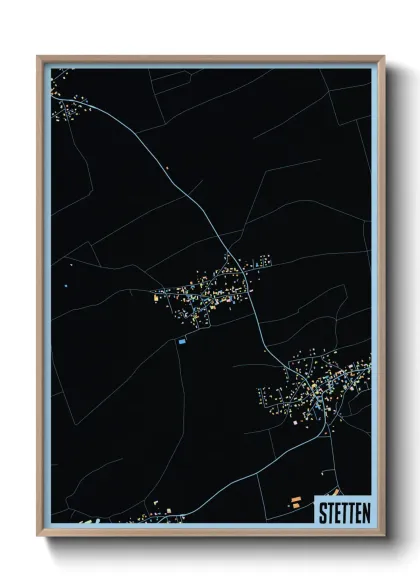 Une affiche de carte sur Stetten