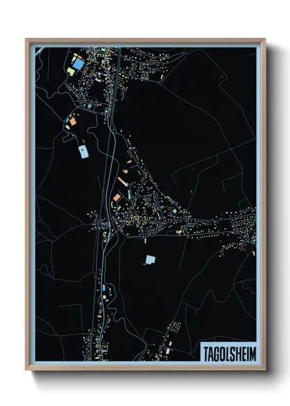 Une affiche de carte sur Tagolsheim