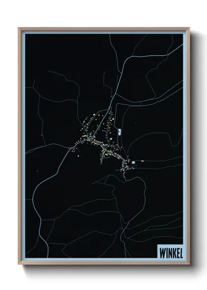 Une affiche de carte sur Winkel