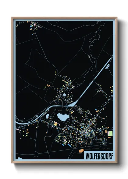 Une affiche de carte sur Wolfersdorf