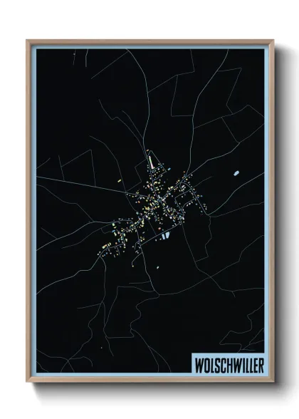 Une affiche de carte sur Wolschwiller