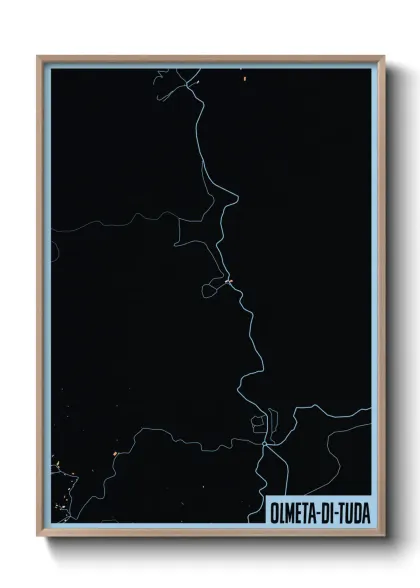 Une affiche de carte sur Olmeta-di-Tuda