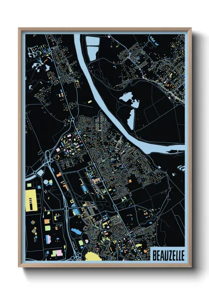 Une affiche de carte sur Beauzelle