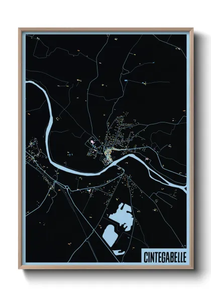 Une affiche de carte sur Cintegabelle