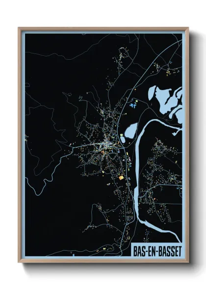 Une affiche de carte sur Bas-en-Basset