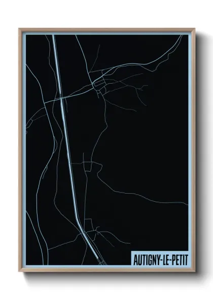 Une affiche de carte sur Autigny-le-Petit