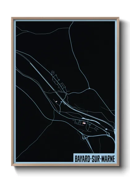 Une affiche de carte sur Bayard-sur-Marne