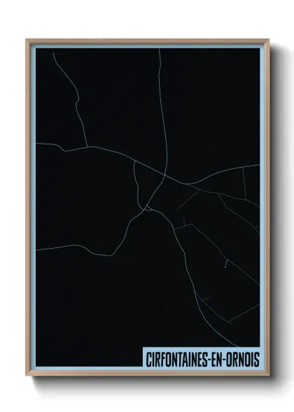 Une affiche de carte sur Cirfontaines-en-Ornois