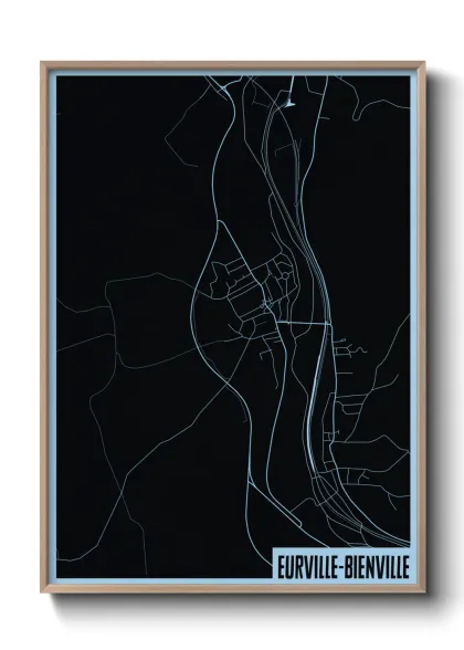 Une affiche de carte sur Eurville-Bienville