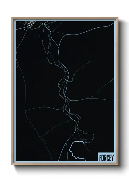 Une affiche de carte sur Forcey