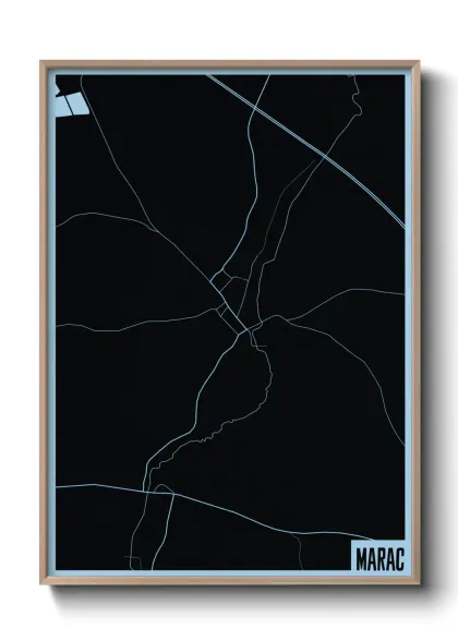 Une affiche de carte sur Marac