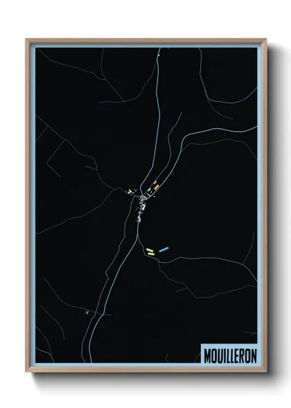 Une affiche de carte sur Mouilleron