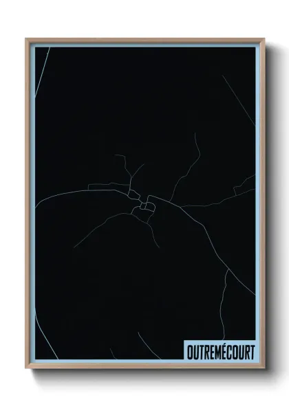 Une affiche de carte sur Outremécourt