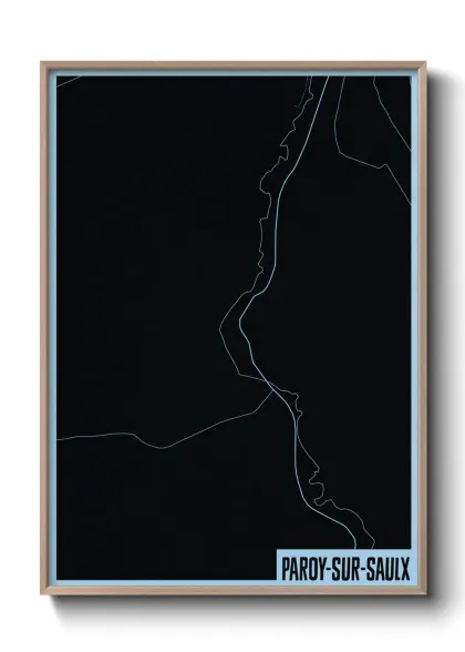 Une affiche de carte sur Paroy-sur-Saulx