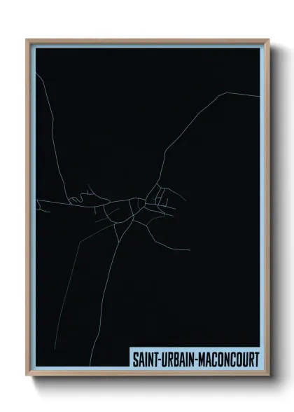 Une affiche de carte sur Saint-Urbain-Maconcourt