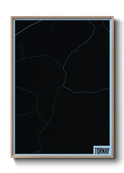 Une affiche de carte sur Tornay