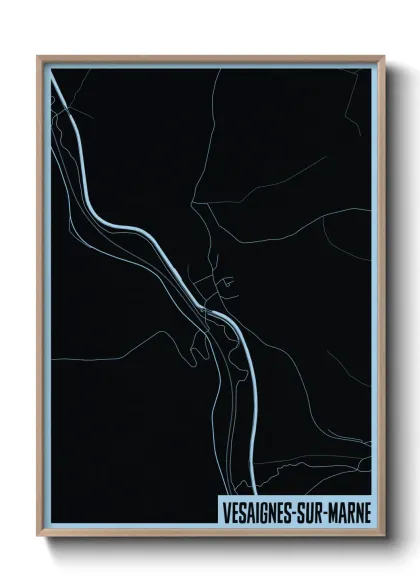 Une affiche de carte sur Vesaignes-sur-Marne
