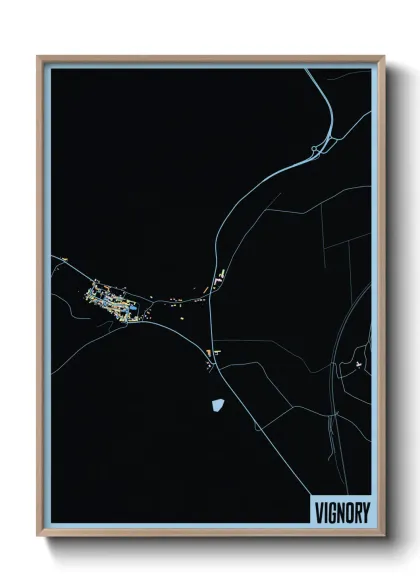 Une affiche de carte sur Vignory