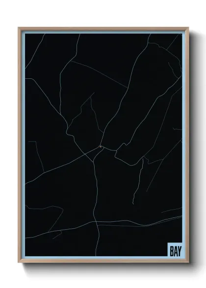 Une affiche de carte sur Bay