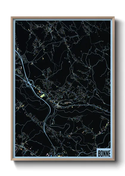 Une affiche de carte sur Bonne