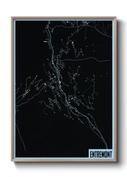 Une affiche de carte sur Entremont