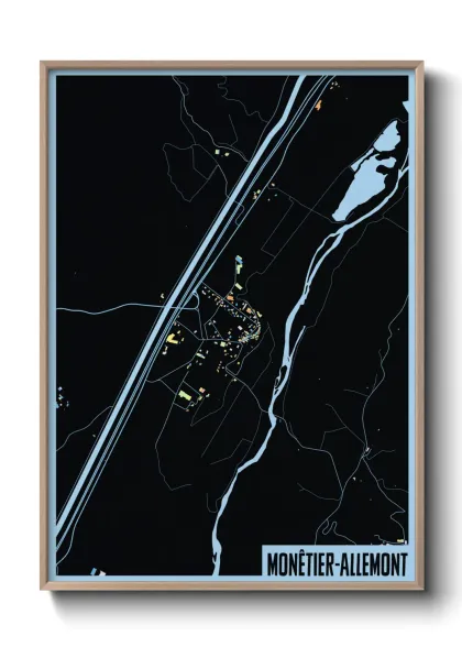 Une affiche de carte sur Monêtier-Allemont