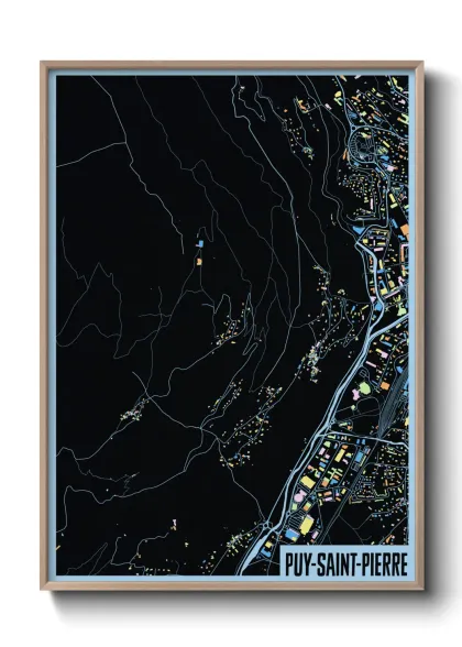 Une affiche de carte sur Puy-Saint-Pierre