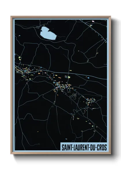 Une affiche de carte sur Saint-Laurent-du-Cros