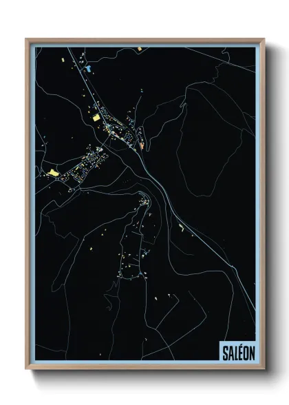 Une affiche de carte sur Saléon